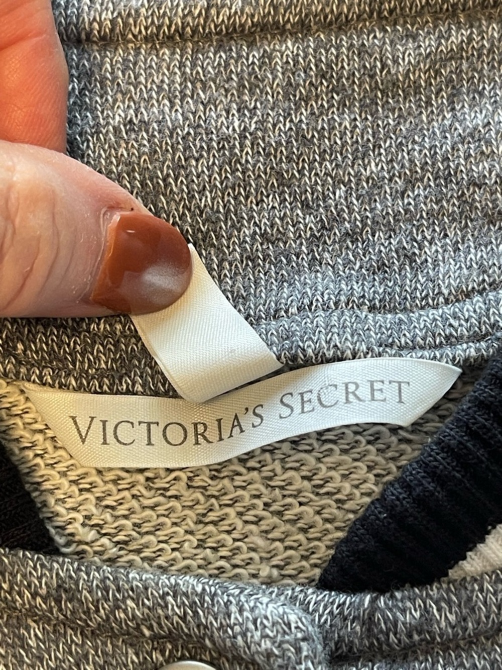 Victoria's Secret Grey & Black Retro Varsity Jacket - Picture 12 of 13